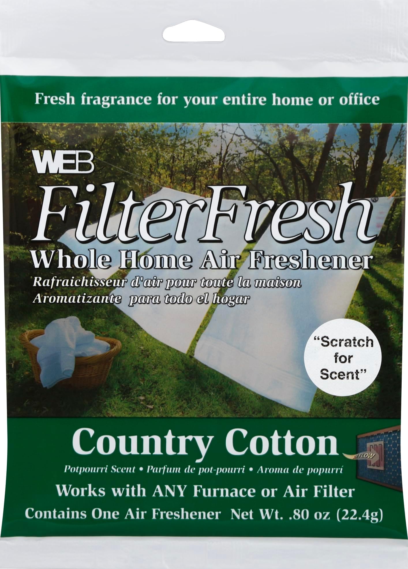 WEB FilterFresh Whole Home Country Cotton Air Freshener 0.8