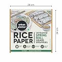 Urban Platter Square Rice Paper Sheets, 400g (Vietnamese Spring Roll Wrappers | Gluten Free | 22 cm each | Easy To Roll) gallery image