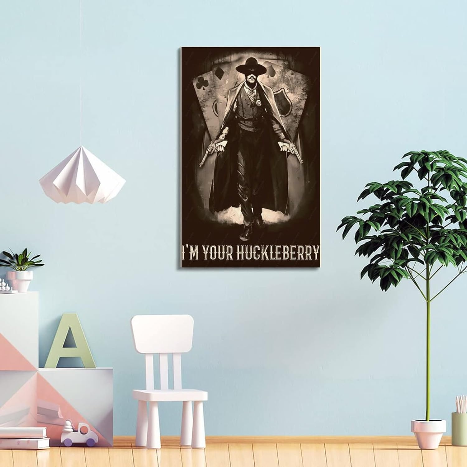 Im Your Huckl Eberry Doc Holliday Huckleberry Modern Canvas Painting Wall Art for Living Room Bedroom Bathroom Office Home Decor 16x24inch(40x60cm) Frame-style-1