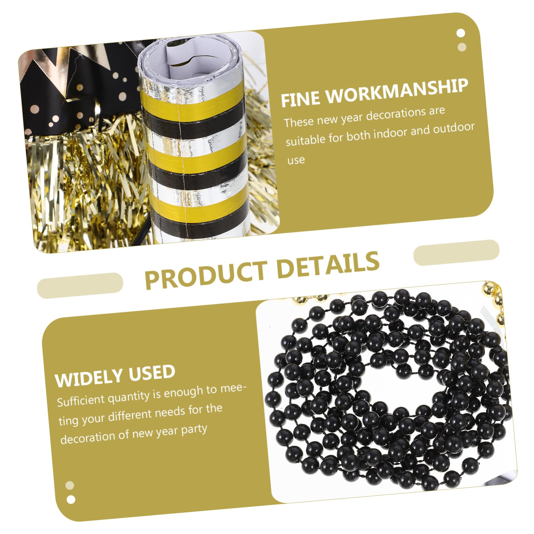 BESTonZON Kit de Décoration pour Nouvel An avec Chapeau de Fête Bandeau Collier de Perles et Cotillons Idées de Cadeaux pour Fête du Nouvel An