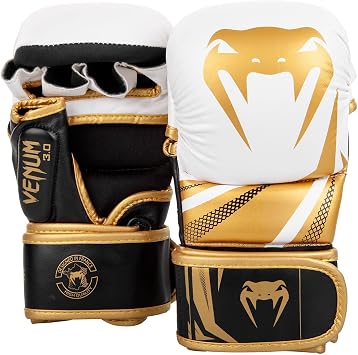 VENUM Sparring Gloves Challenger 3.0 - Challenger/Sparring Gloves White/Black/Gold, S