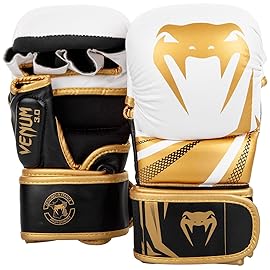 Venum Challenger 3.0 Sparring Gloves - White/Black/Gold - S