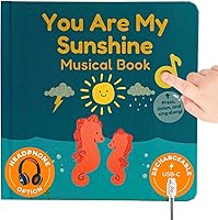 Cali's Books You Are My Sunshine Rechargeable Musical Nursery Rhymes Book for Toddlers 1-3 - USB-C, Headphone Jack, Interactive Sound Toy