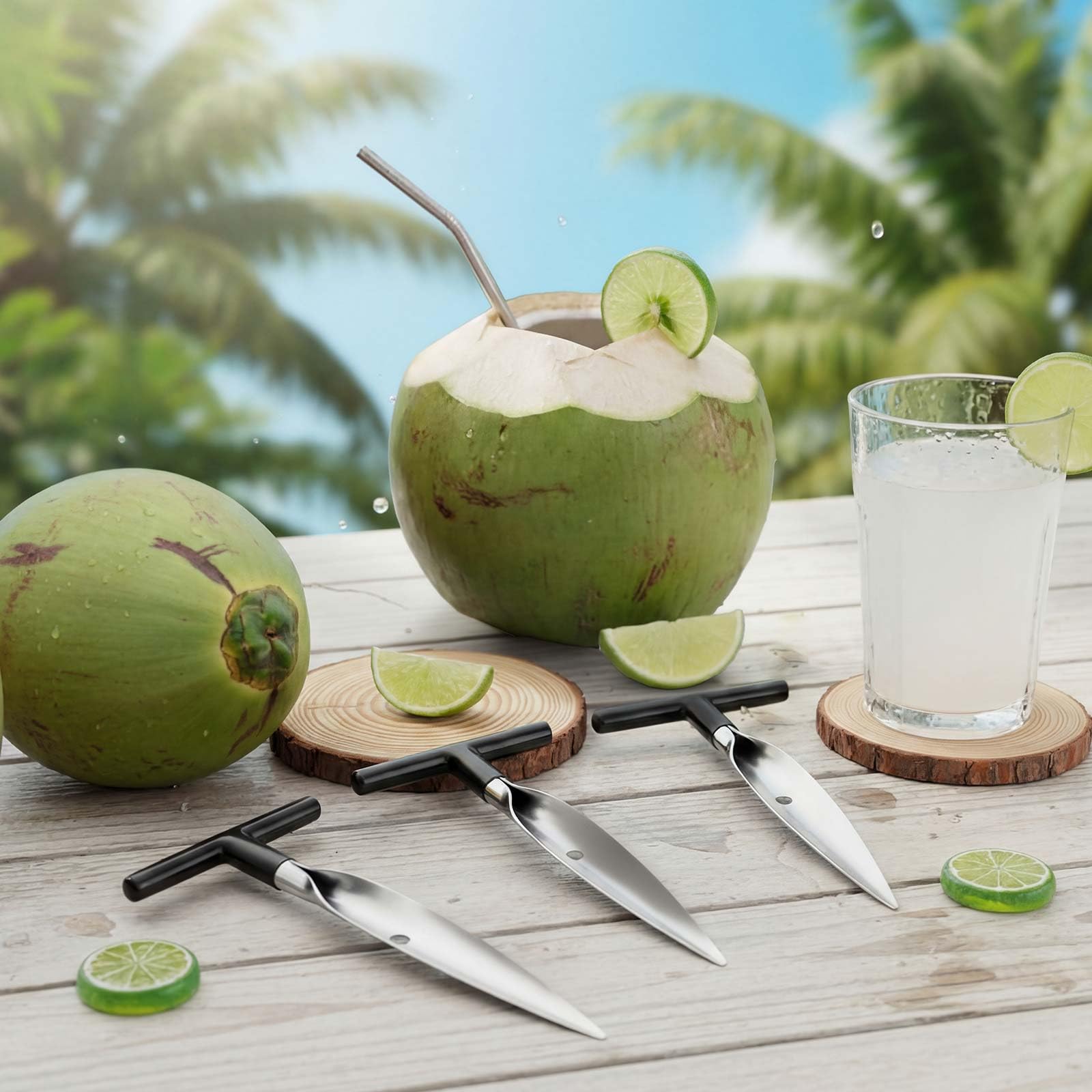 Coconut☆　 WILLBOND 10 Pcs Coconut Opener Tool Set Coconut Hole Tool Coco Nut