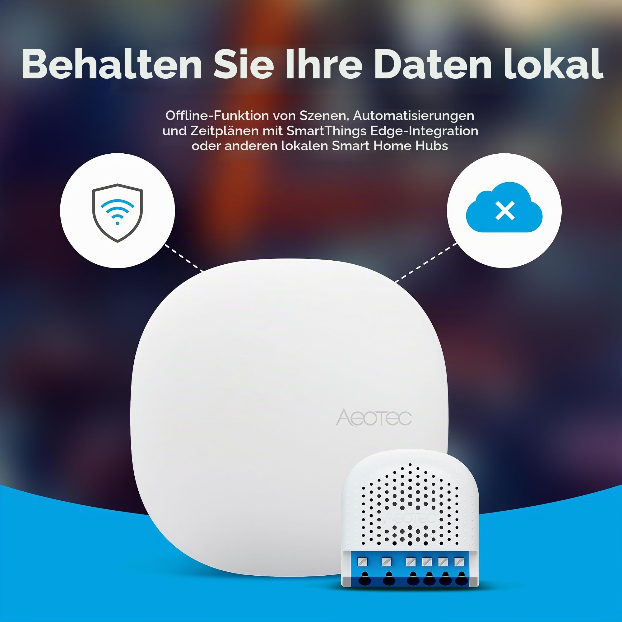 AEOTEC Pico Duo Switch, Zigbee 3.0, Smartes UP Doppelrelais zum Schalten, 2x8A, Strommessung, Szenensteuerung, Repeater, Hub erforderl., Works with SmartThings, Homey, Alexa, HA, Designed in Germany