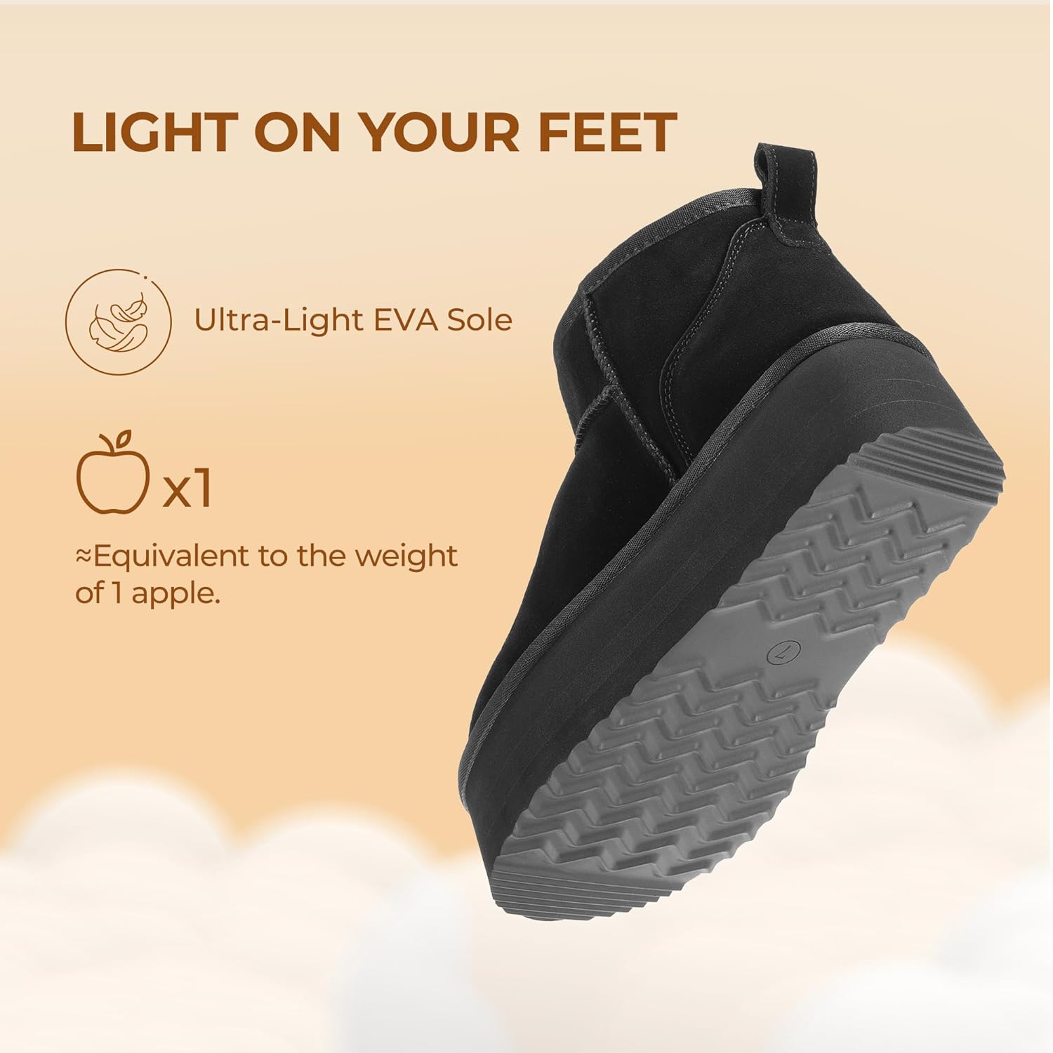 DREAM PAIRS Platform Mini Boots for Women Suede Genuine Leather, Classic Winter Ankle Snow Boots with Memory Foam Insole Lightweight Anti-Slip Outsole FuzzyClassic - Image 8