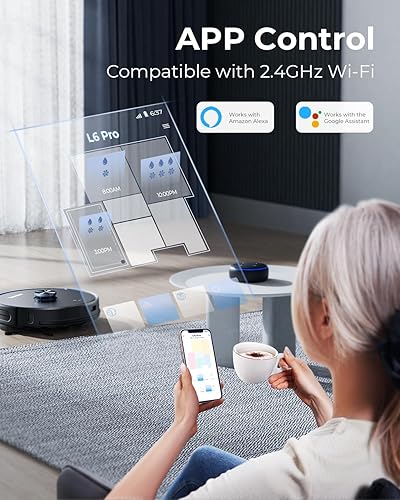 Miniatura 4 de Laresar Combo robot de aspiradora y trapeador, aspiradora robótica 3 en 1 con estación de vaciado automático de 3.5 L, equipado con navegación