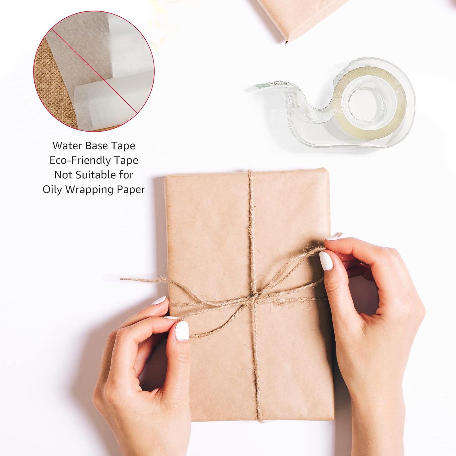  Basics Double Sided Tape with Dispenser, Narrow Width, 1/2 x 252 inches, 3-Pack : Office Products