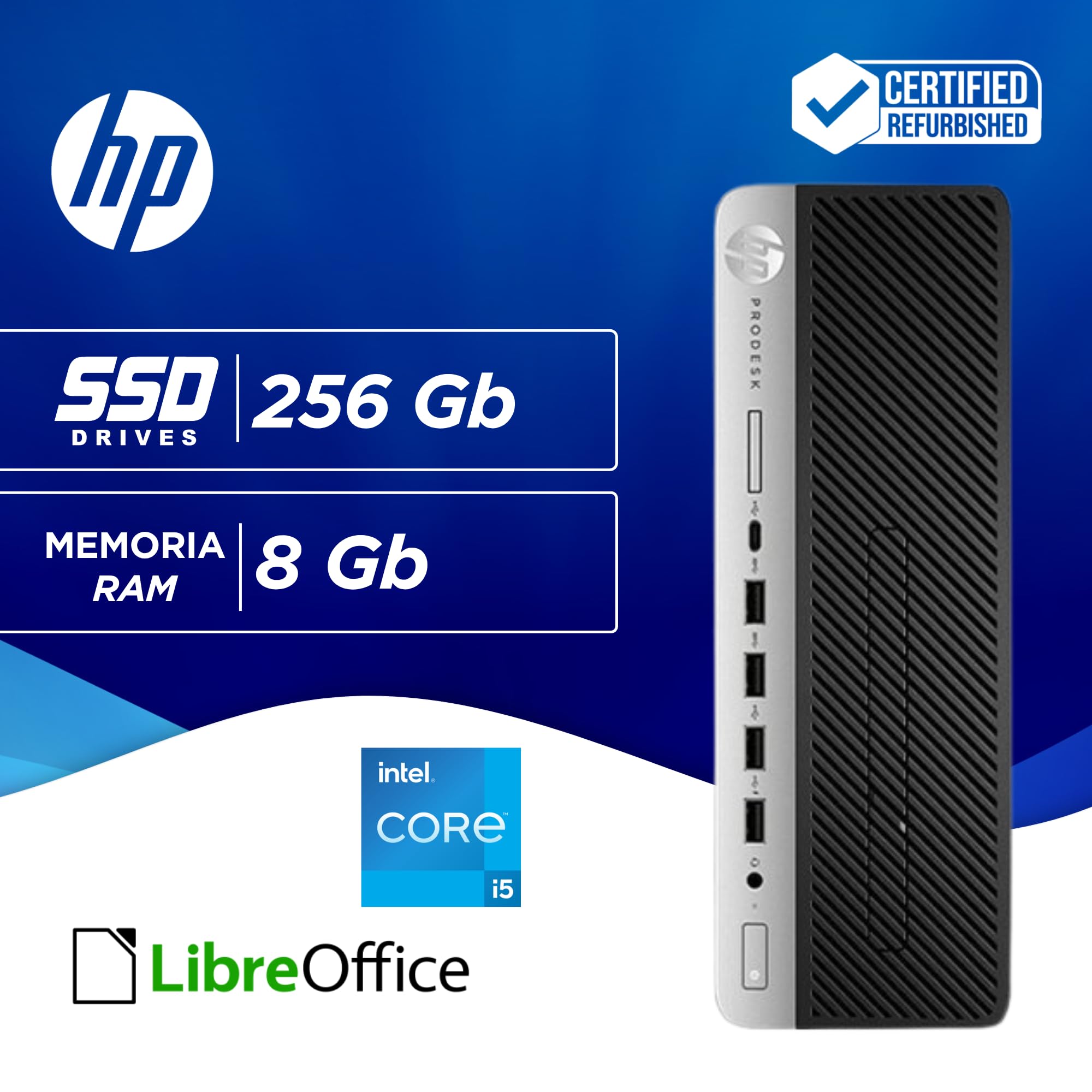 HP ProDesk 600 G5 SFF i5‑9500 8GB RAM SSD 256GB Win 11 (Ricondizionato)