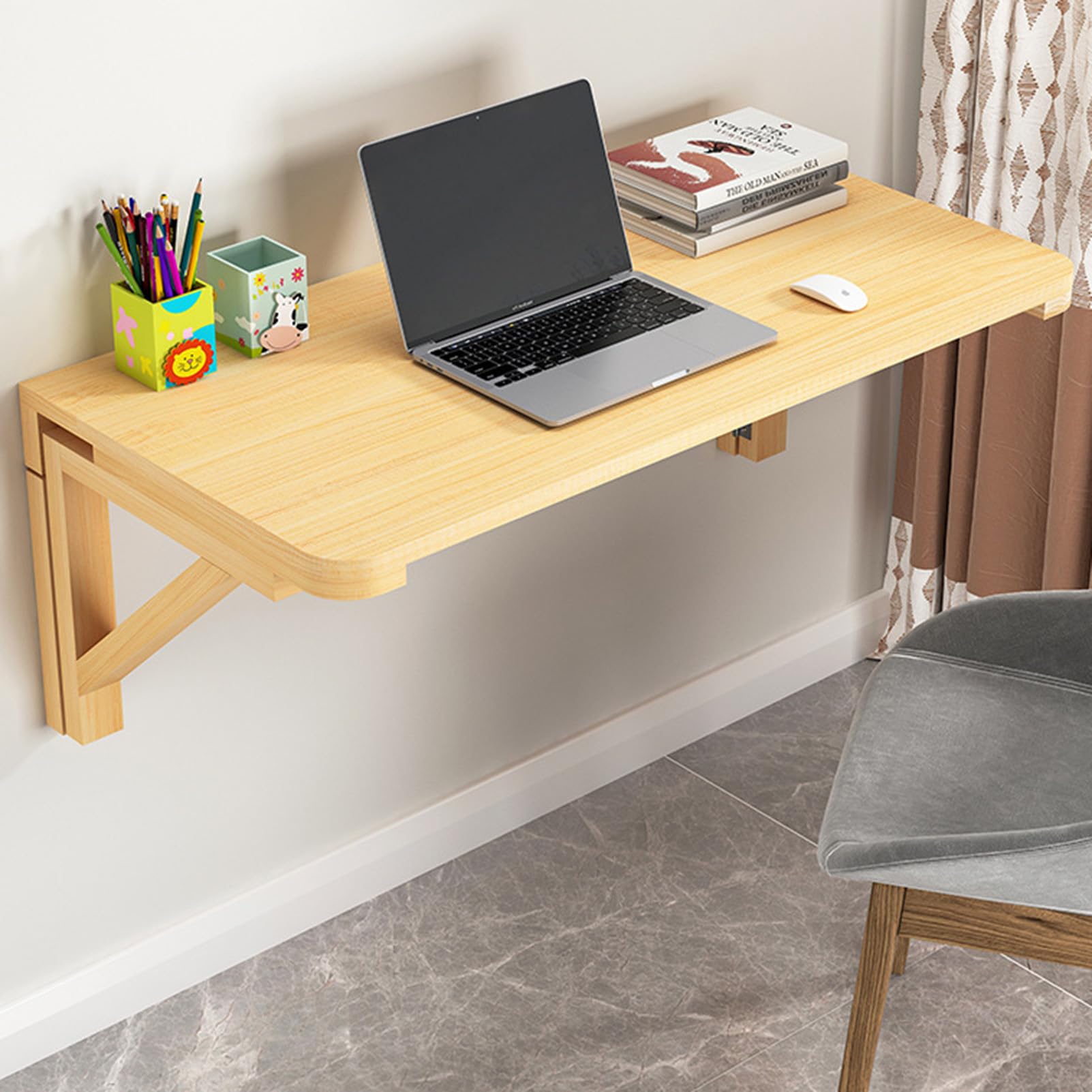 Bureau pliable mural pour cuisine et studio table de balcon compacte