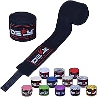 DEFY 180 Inch Professional Hand Wraps for Boxing Muay Thai MMA - Elastic Bandages Pair for Men & Women