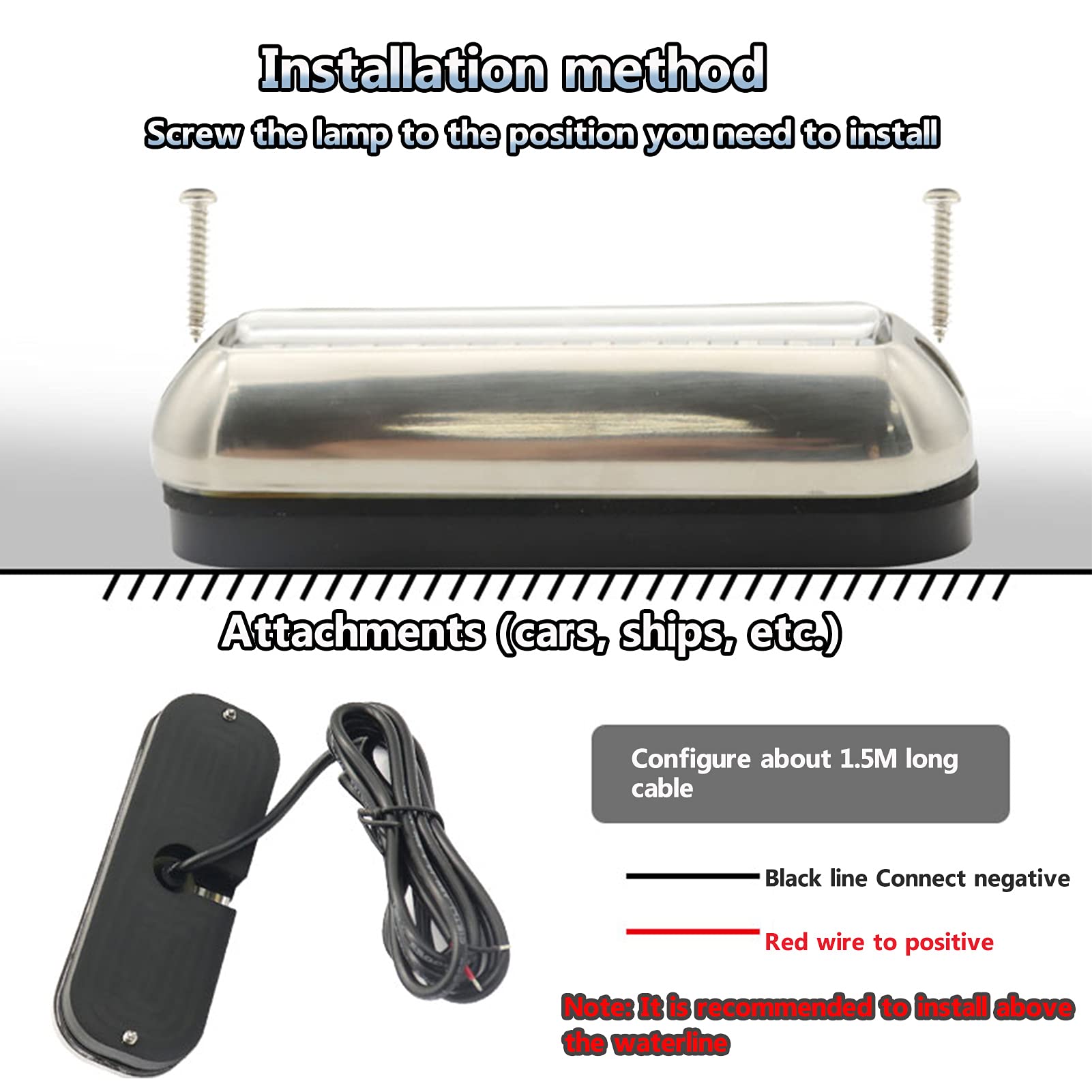 Luci Interne per Camper, 12v LED Plafoniera per Camper Illuminazione Interna per Camper, Luce Interna per Camper Van LED Lampada Bar 12v LED Universale per Caravan Barca,Bianca,1pc
