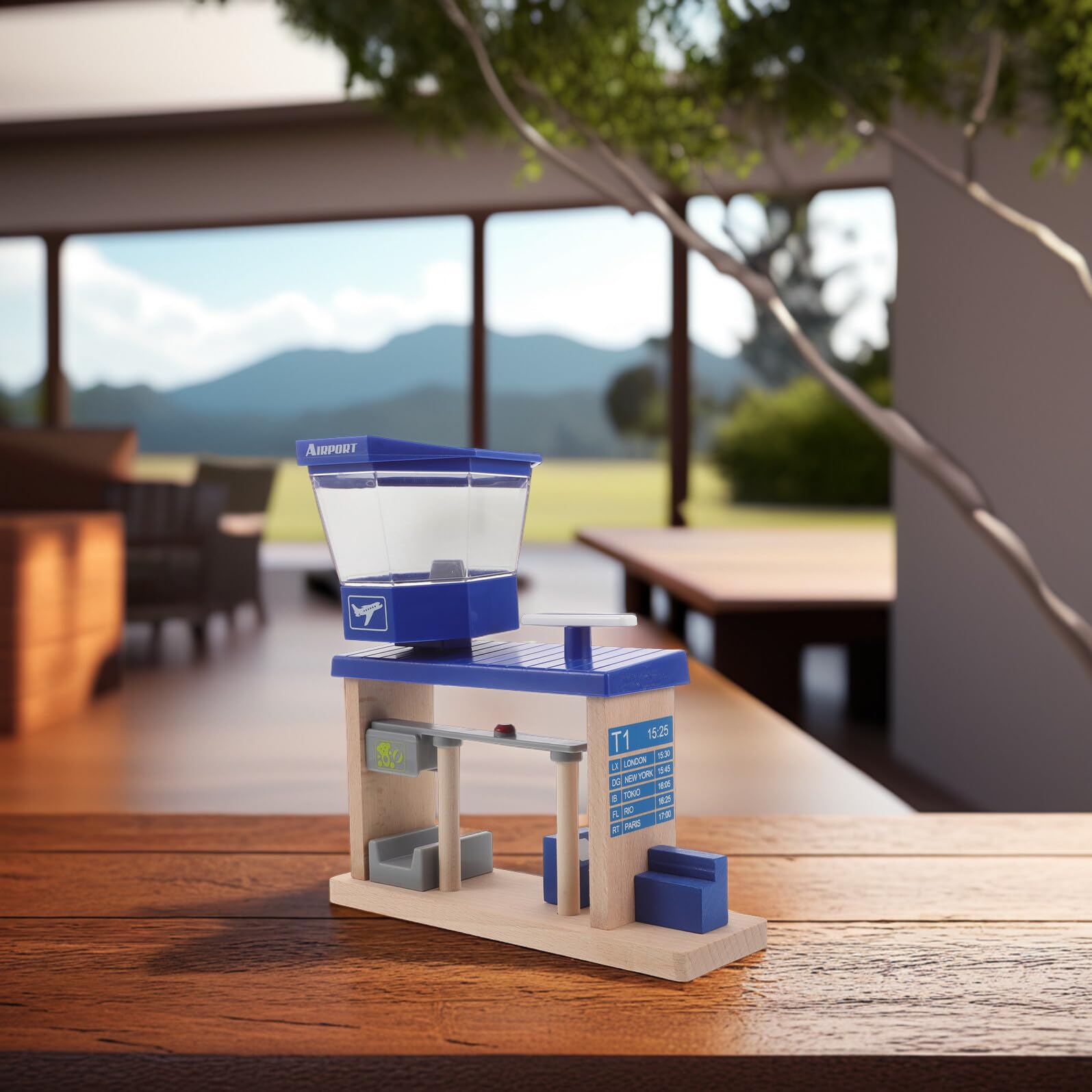 Accessorio Pista Aeroporto in Legno e Plastica 1 Pz | Bambini, Design Unico, per Asili e Casa, Stimola Creatività e Ragionamento
