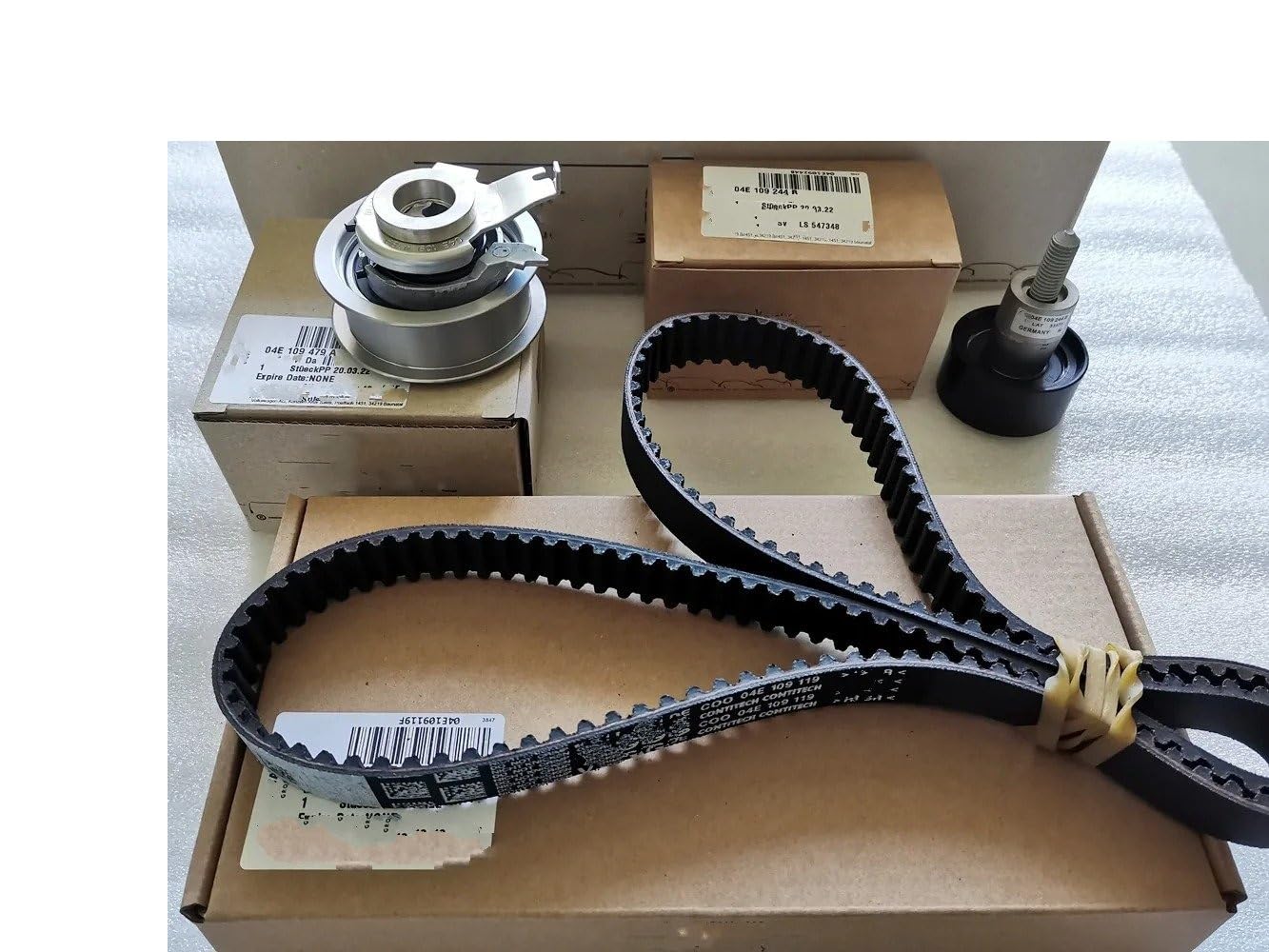 Antriebsriemen Set Motor Zahnriemen Spanner Kit 04E198119A Für VW Für Golf Für A1 Für A3 Für Skoda Für Sitz 1,2 1,4 Für T EA211 04E198119C Zahnriemen