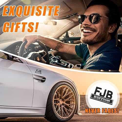 Miniatura 5 de 2 emblemas de la edición FJB, letras en relieve 3D para guardabarros de automóvil con adhesivo fuerte 3M, calcomanías universales de repuesto para