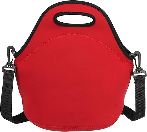Miniatura 1 de PATIKIL Bolsa de almuerzo aislada, bolsa de neopreno térmica portátil para almuerzo con correa para el hombro, para el trabajo, oficina, picnic al
