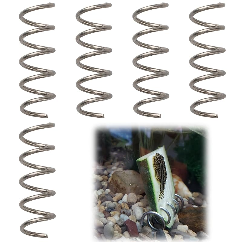 Alimentador de Vegetais para Aquário em Aço Inoxidável Arikit para Peixes de Fundo, Caracóis e Plecos — Pacote com 5