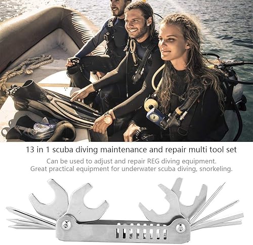 Miniatura 8 de Herramienta de reparación de buceo, 8 en 1 Multi herramienta de buceo, kit de herramientas de buceo, kit de herramientas de buceo para buceo y