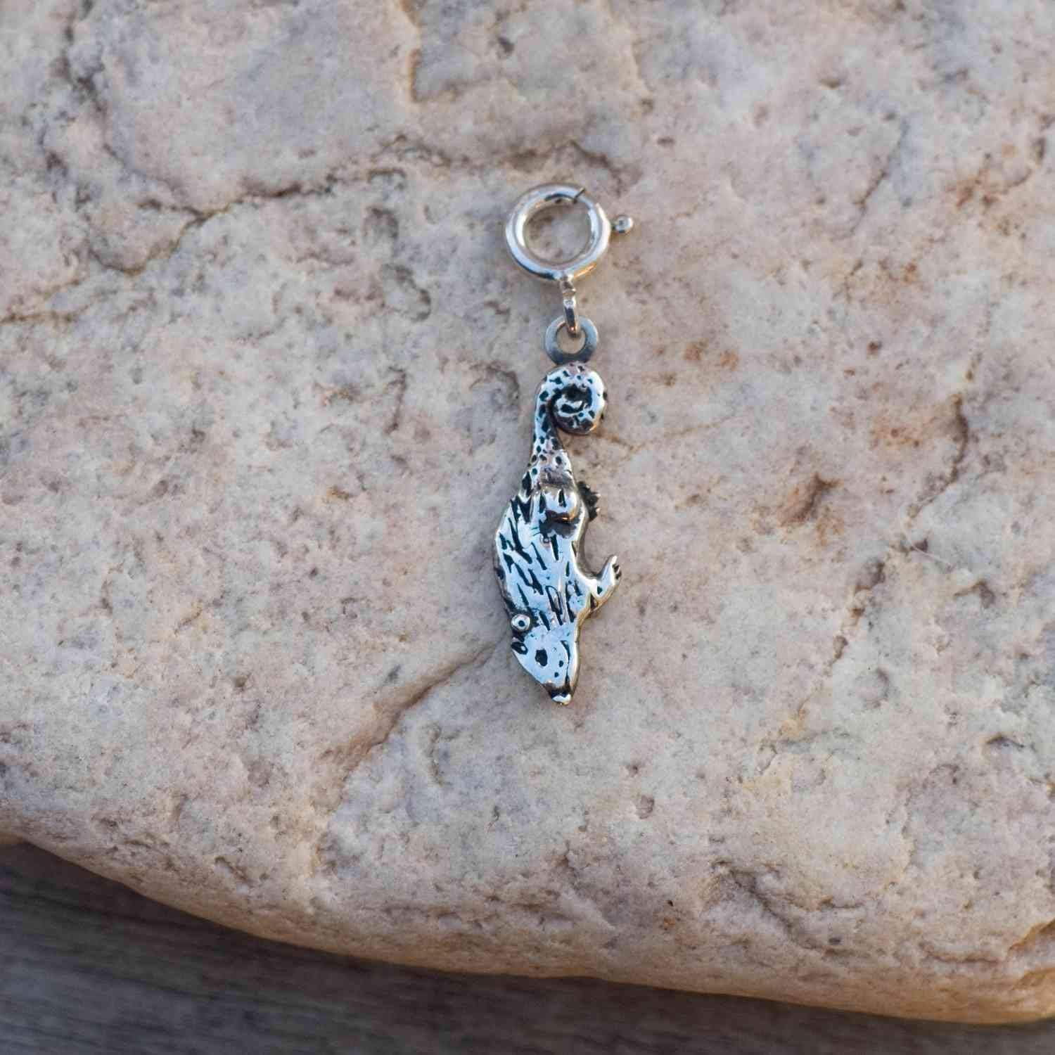 Sterling Silver Possum Charm for Charm Bracelet - Opossum Gifts for Women - Handcrafted in the USA