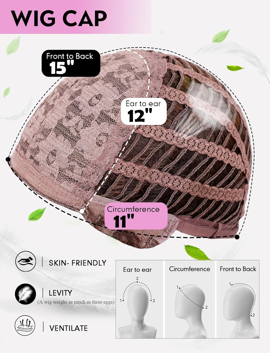 Long Brown Mixed Blonde Wigs for Women,Synthetic Wavy Hair Wig with Bangs - Image 6