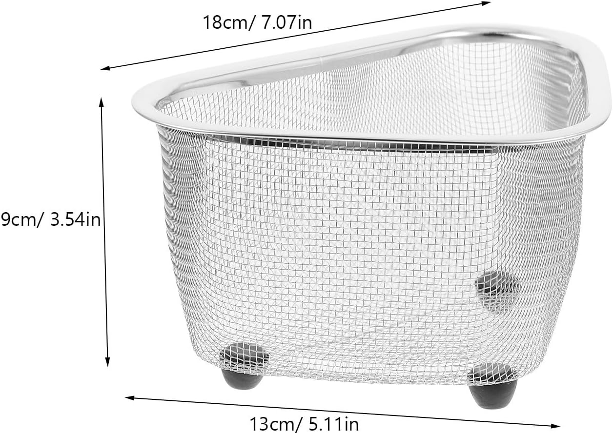 Triangle Sink Corner Rack Stainless Steel and Plastic for Kitchen