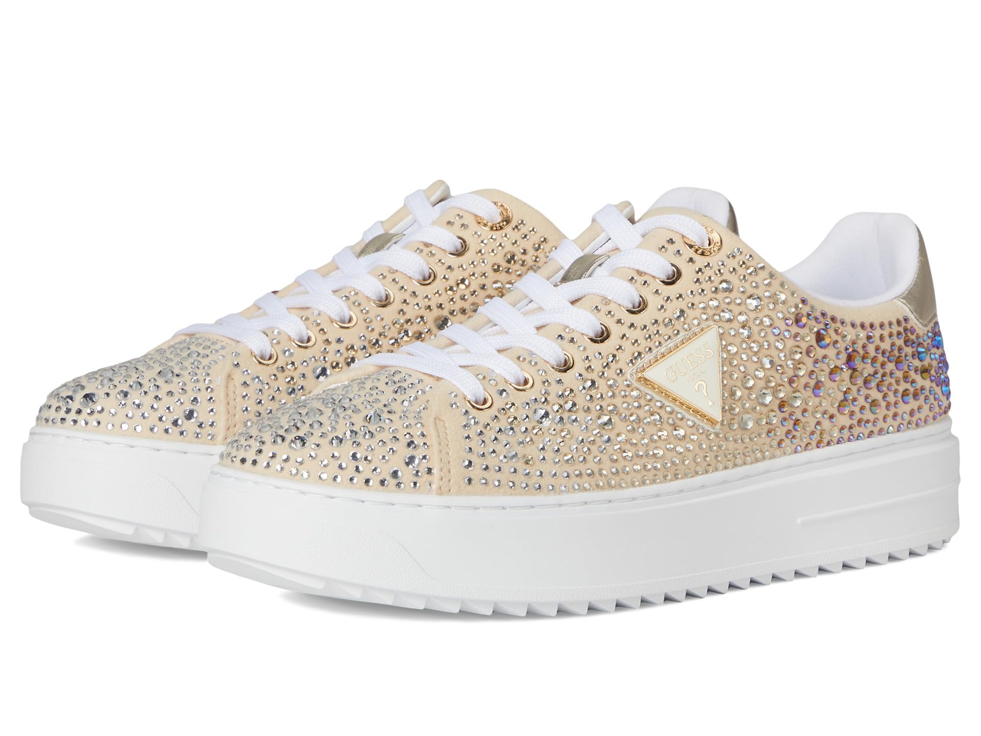 GUESS Women's Denesa Sneaker, Gold 710, 6 UK