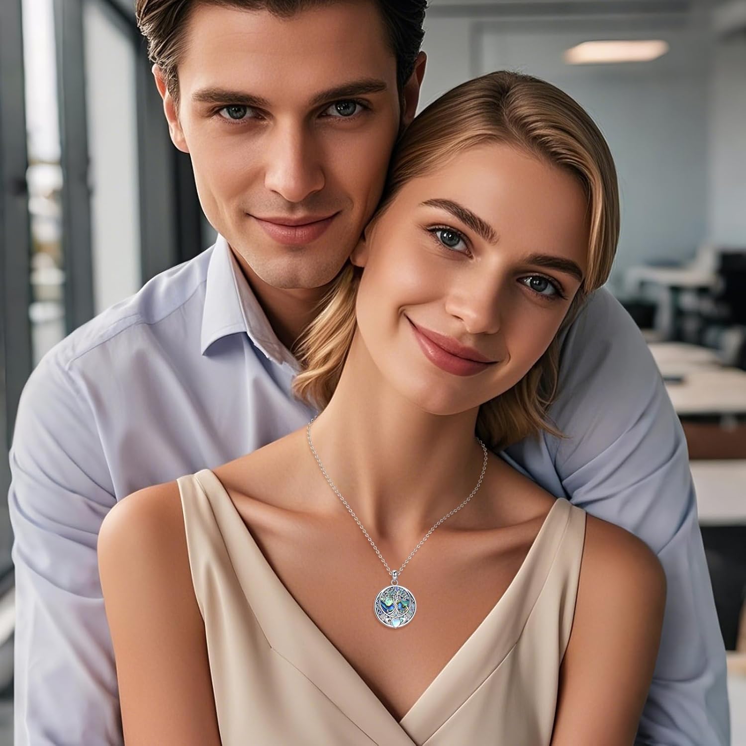 YAFEINI Tree of Life Necklace 925 Sterling Silver Abalone Shell Celtic Knot Pendant Necklace for Women Jewelry - Image 3