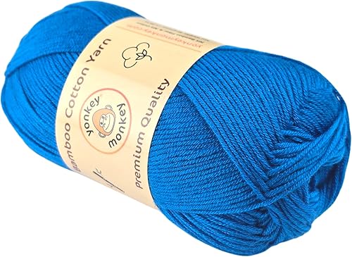 Miniatura 6 de Yonkey Monkey - Hilo de lana de Tencel, 70 % bambú, 30 % algodón, ganchillo, suministros de punto de calidad más suave, hilos de tela ligeros y