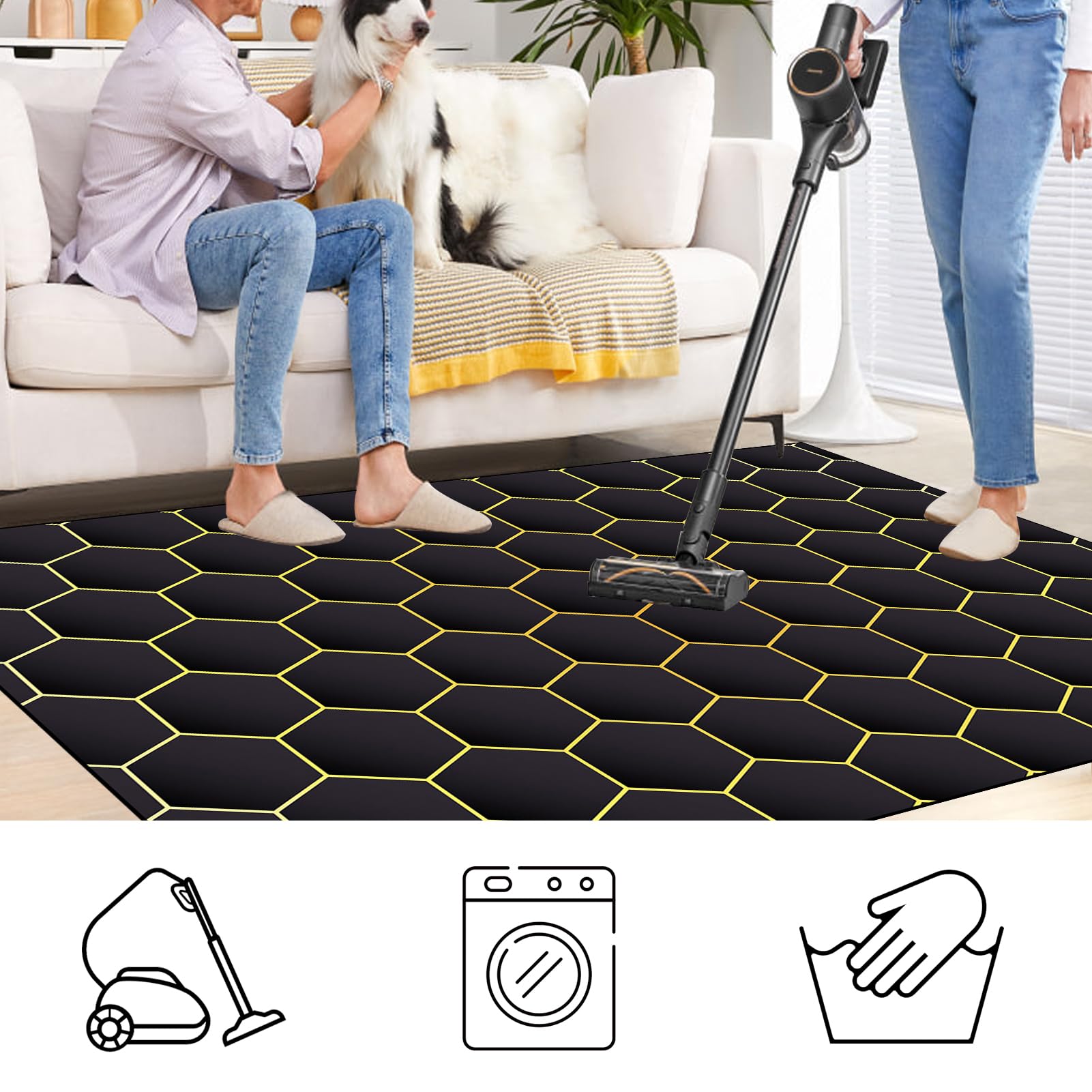 Tapis Fauteuil Gaming Tapis Chaise de Bureau Gaming Antidérapant pour Moquette, Tapis de Sol Bureau pour Sols Durs, Protège-Sol pour Chaise à roulettes, Tapis de Protection en carrelage 120 x 140 cm
