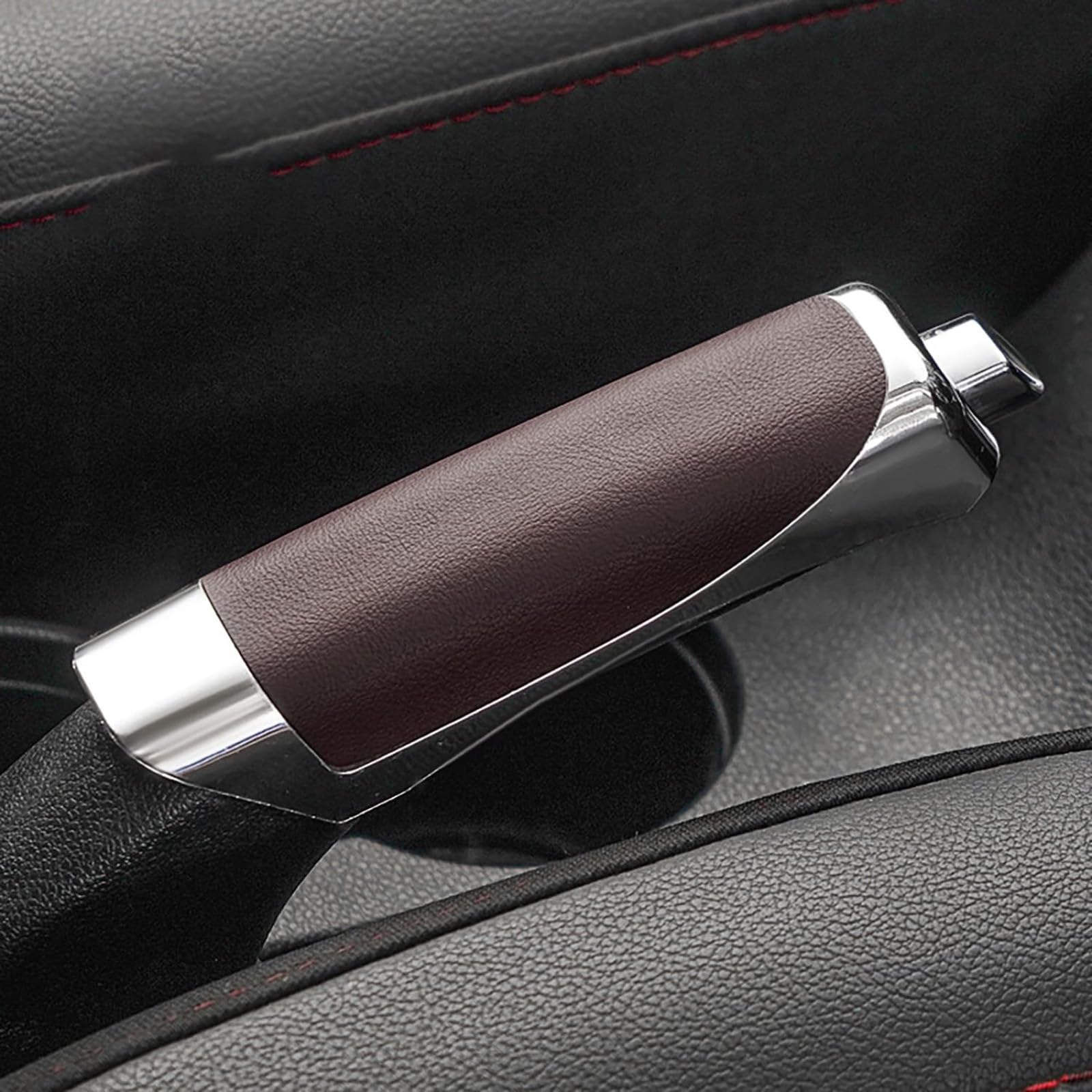ZQRHHWINY For BYD Dolphin Surf 2015-2026 Handbrake Cover Leather Texture Parking Brake Grip Anti Slip Scratch Resistant Handle Sleeve Styling Trim handbrake protector,B