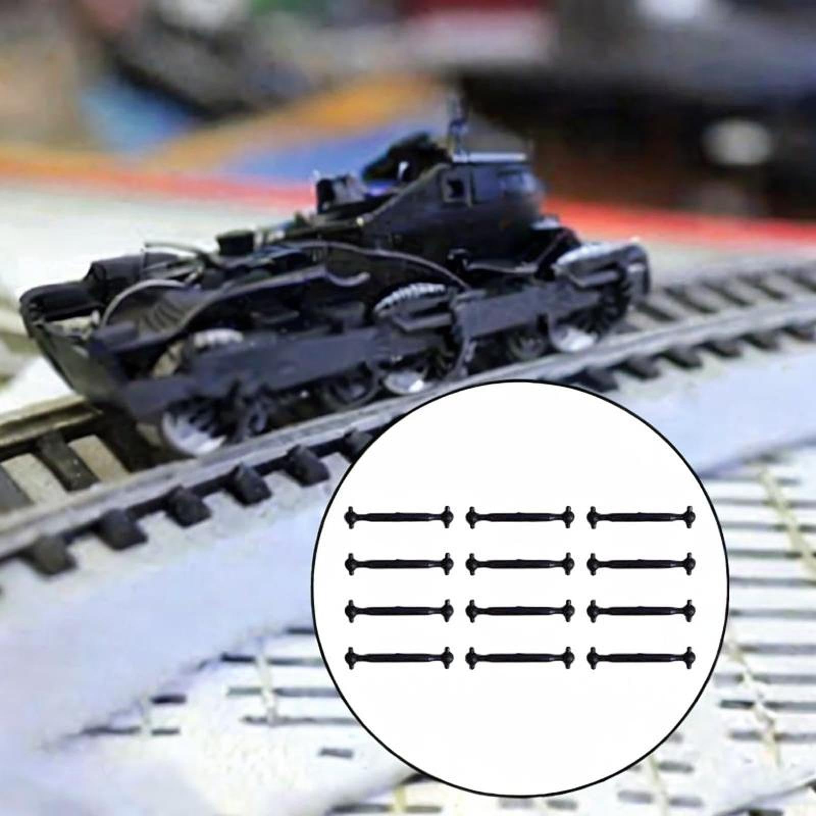DYNWAVE 12x 1:87 HO Scale Coupler Connectors Landscape Model Railways Trains Building DIY Modified Train Accessories Motor Drive Rods, 17.9mm