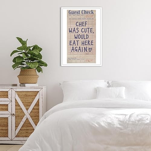 Miniatura 2 de Lienzo de cocina retro de moda para pared, póster de cheques de invitado, citas divertidas, arte de pared minimalista para habitación, impresiones