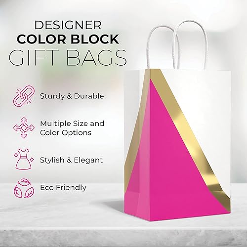 Miniatura 2 de Bolsas de regalo de diseñador con asas, varios tamaños y colores, bonitas bolsas de regalo de lujo, bolsas de bienvenida de boda, regalo de novia o