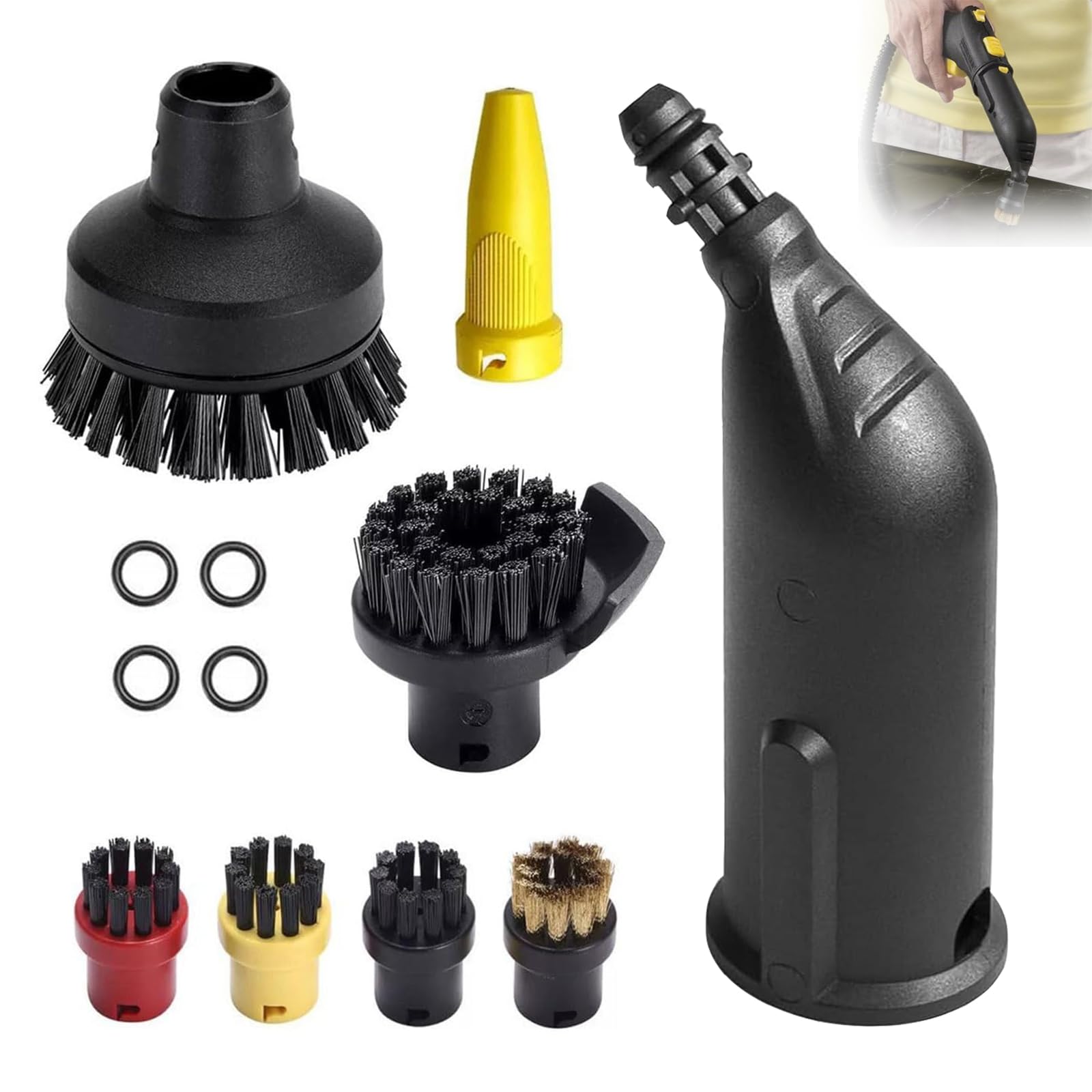 Brosses rondes et buses pour nettoyeur vapeur Kärcher SC1 SC2 SC3 SC4 SC5