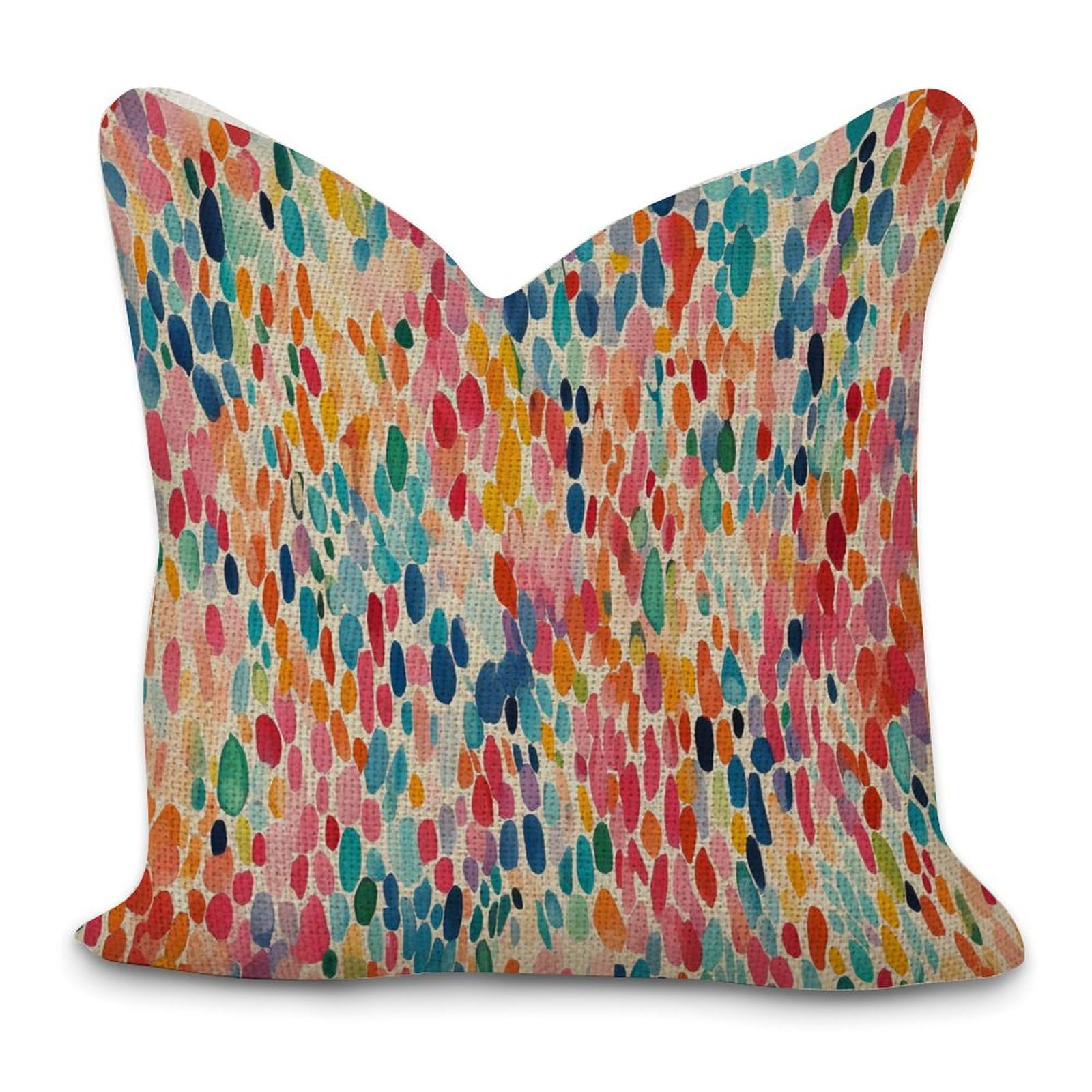 DreamAutumn Rainbow Color Decorative Pillow Covers 22x22in Chinoiserie Asian Style Pillowcase Farmhouse Throw Cushion Cover Cases for Couch Sofa Bed Living Room Home Decoration Birthday Gifts