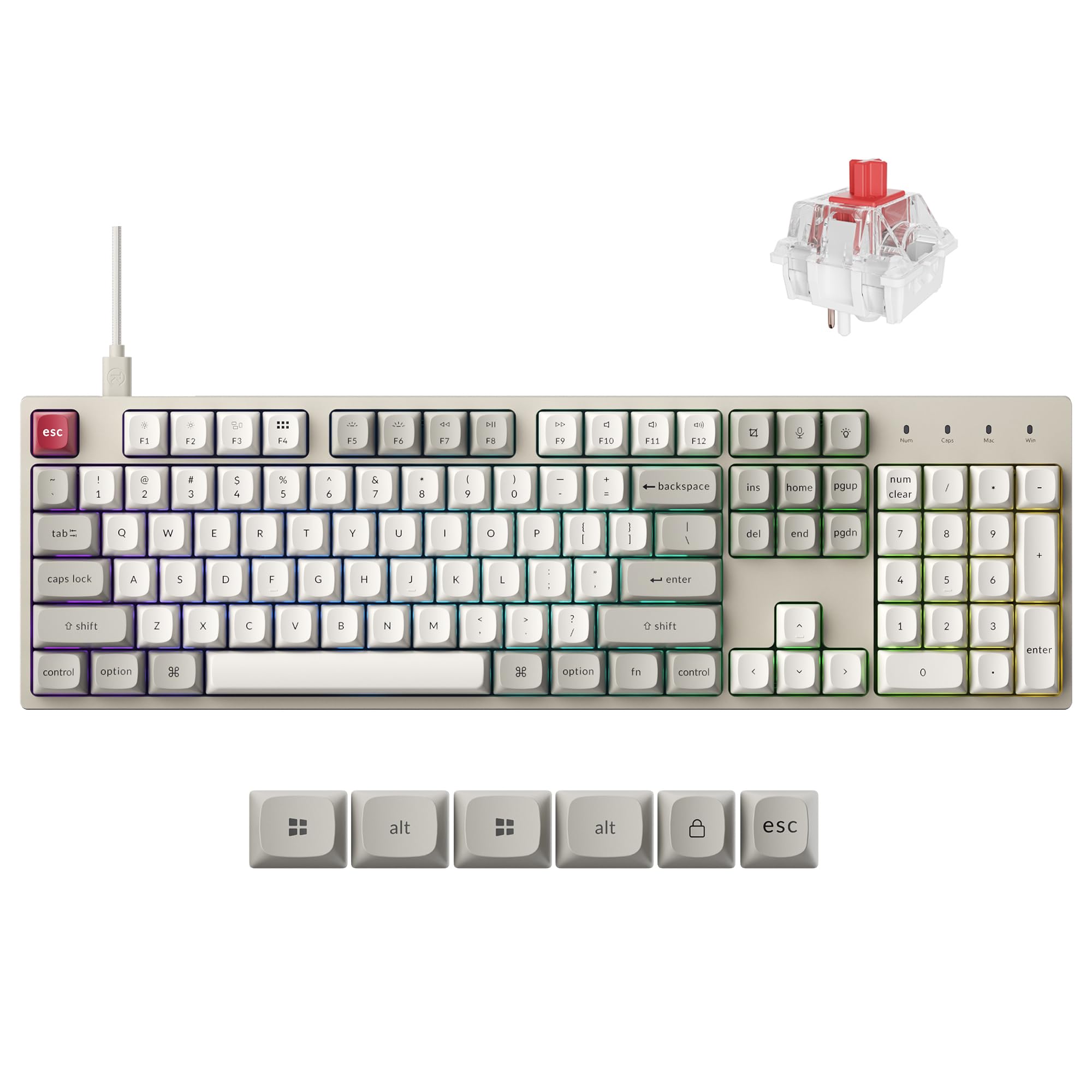 Keychron 2セット Amazon.com: Keychron C2 Pro Wired Mechanical Keyboard with 8K Hz