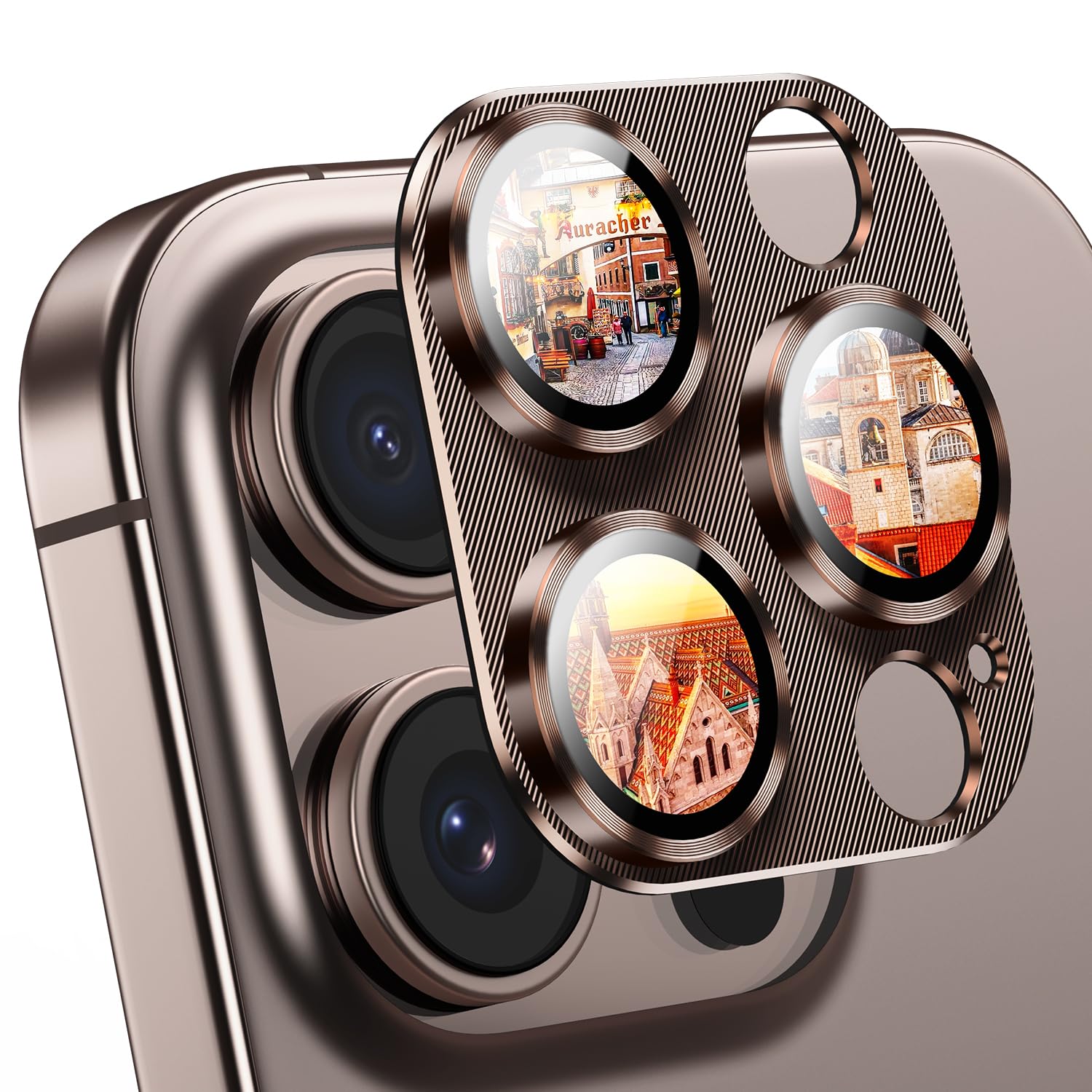 AFARER 2Pack Camera Lens Protector for iPhone 16 Pro & 16Promax,Full Coverage 9H Tempered Glass,Case Friendly for iPhone 16Pro/16 Pro Max,(Desert