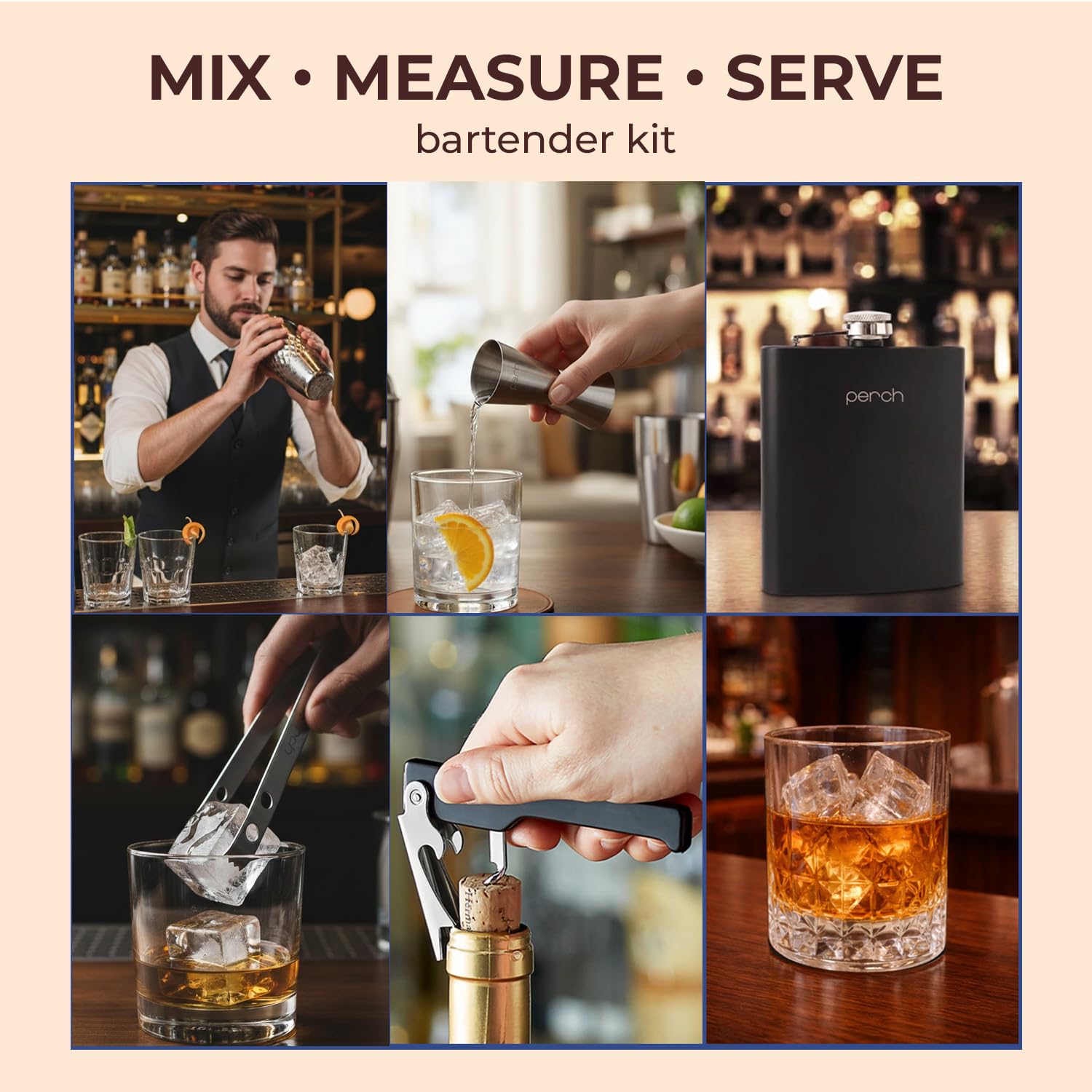 Portable Bar Set - Travel Bar Case with Cocktail Kit -5