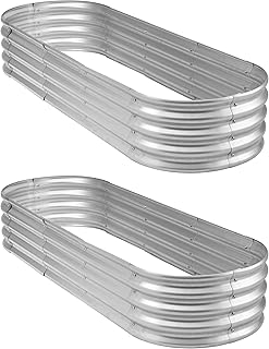 6 ft. x 2 ft. - 2pk Raised Garden Bed Metal Elevated Planter for Vegetable Flower Herb