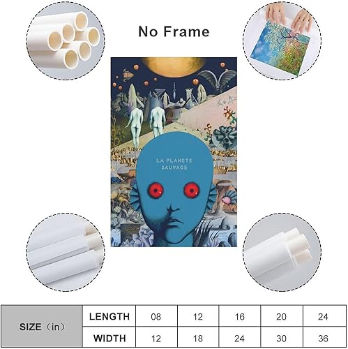 Miniatura 2 de ADOVZ FANTASTIC PLANET - Pósteres de películas retro de los años 70, póster impreso con imágenes de obras de arte vintage de los años 70, pintura en