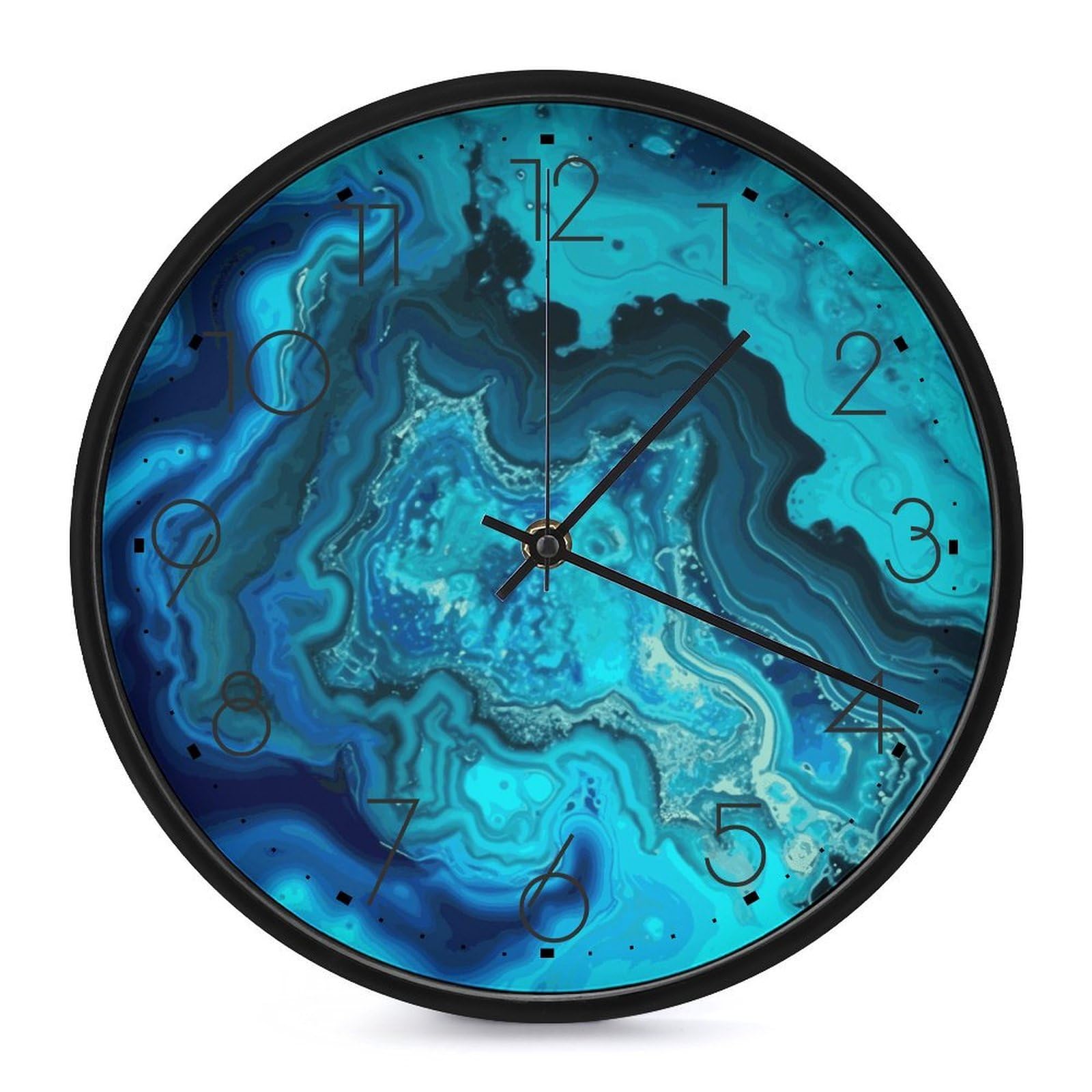 Horloge murale classique ronde haut de gamme au mécanisme fluide et design épuré