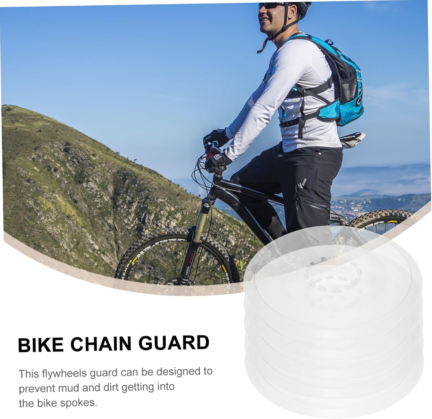 KOMBIUDA Sturdy Flywheel Guard Plate 5pcs Bike Spoke Protector for Mountain Road Bikes Easy Install Anti-
