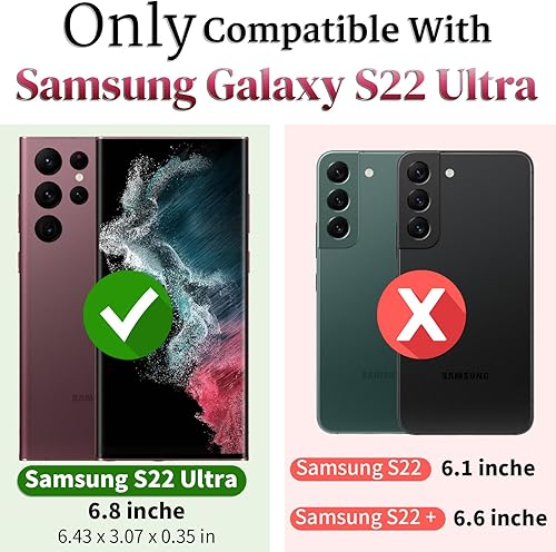 Miniatura 2 de Funda para Samsung Galaxy S22 Ultra con protector de pantalla grado militar de 20 pies a prueba de caídas anillo a prueba de golpes para Samsung S22