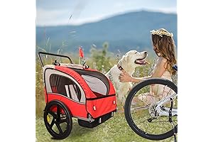 Dog Bike Trailer 2-in-1 Pet Stroller Cart