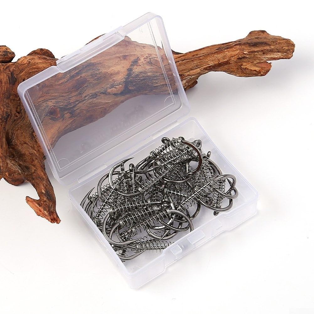 per ami da Pesca Ise-ni con Molla 20pz Acciaio al Carbonio (8#) | Design a molla, tiene l'esca ferma, acciaio al carbonio, 20 , ideale per carpe
