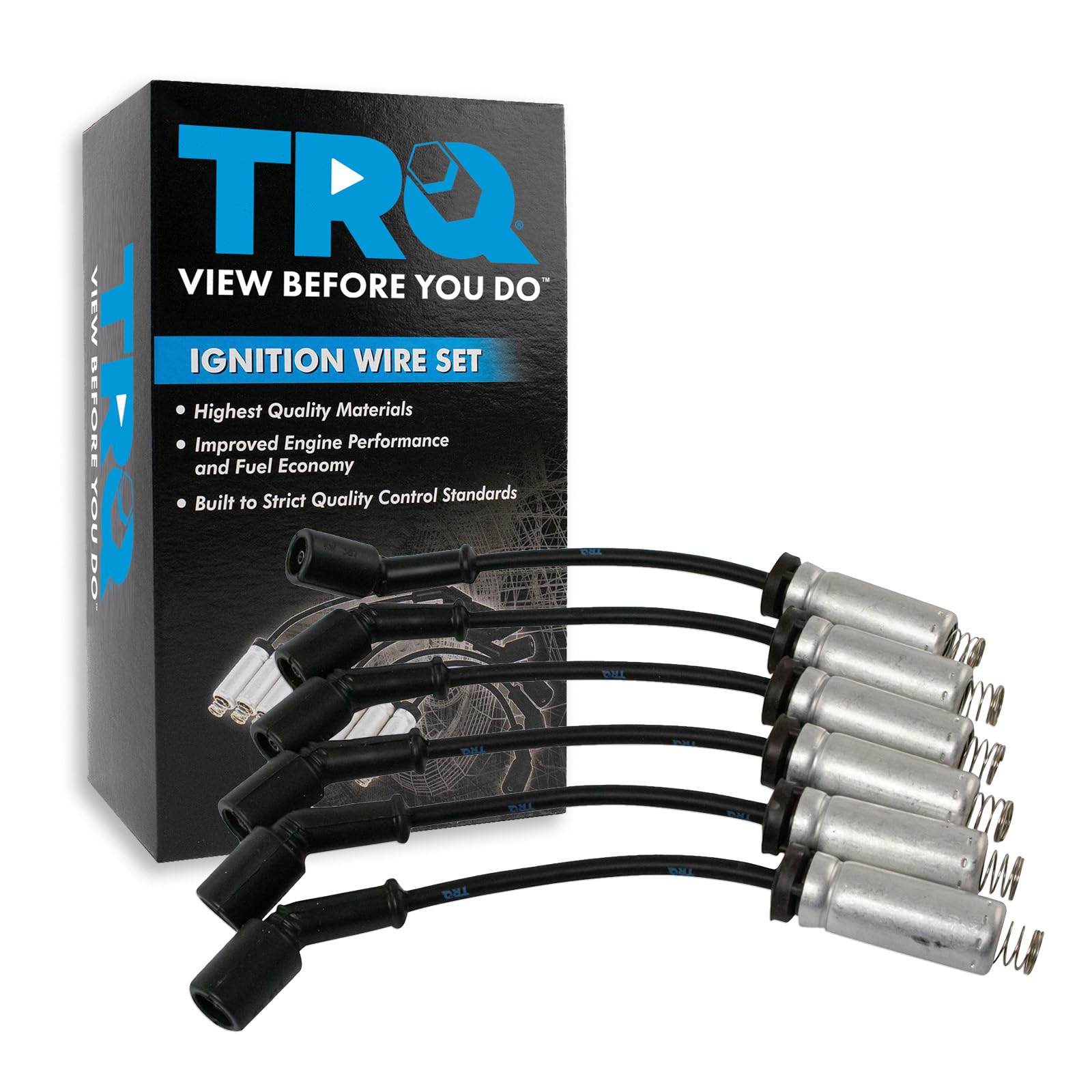 TRQ Ignition Spark Plug Wire Kit Set IWA69114