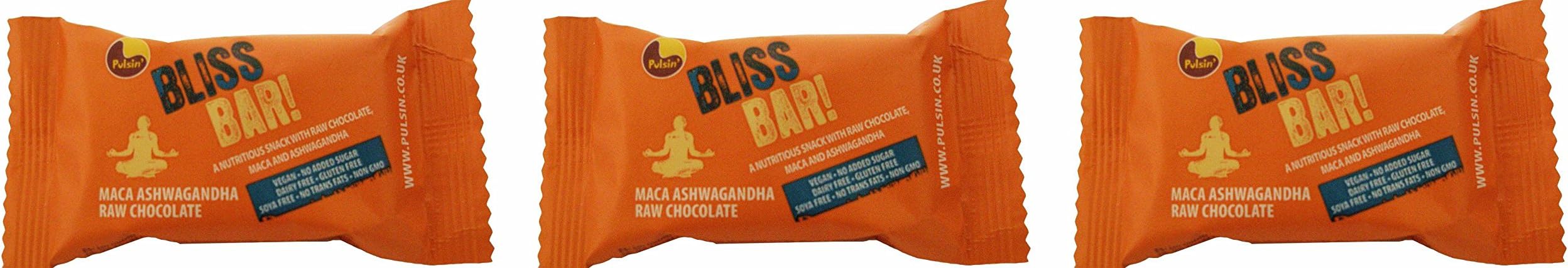 (3 PACK) - Pulsin Bliss Bar - Cacao Maca & Vanilla Snack | 50 x 18g x | 3 PACK - SUPER SAVER - SAVE MONEY