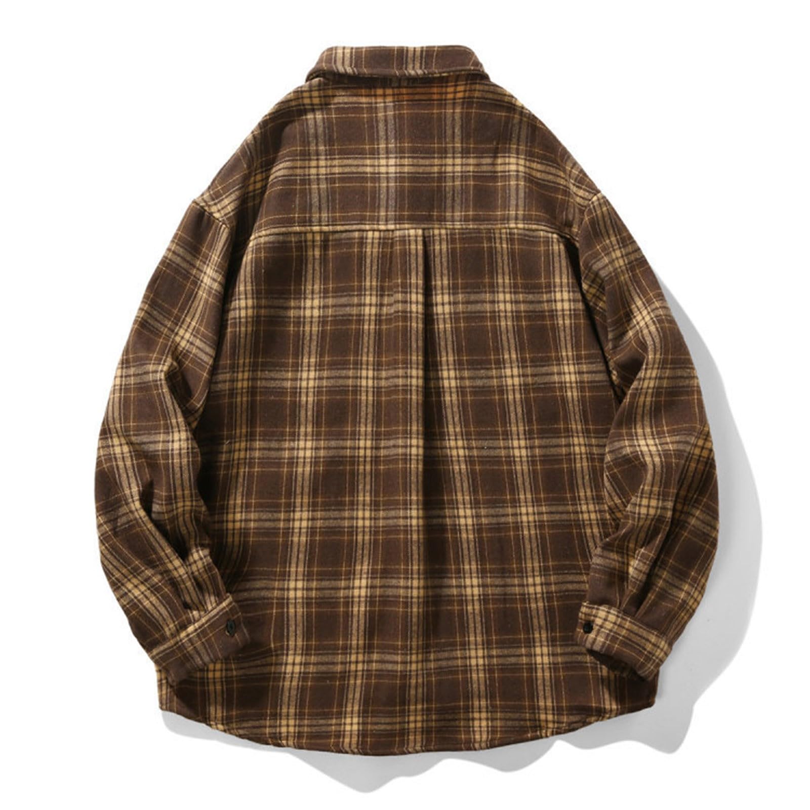 Chemise de travail à carreaux pour homme - Chemise thermique à carreaux - En flanelle épaisse - Doublure - Automne - Hiver - Chemise bûcheron