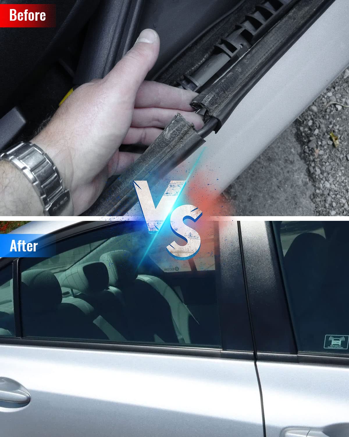 Munirater Window Weatherstrip Moulding Trim Seal Belt Outer