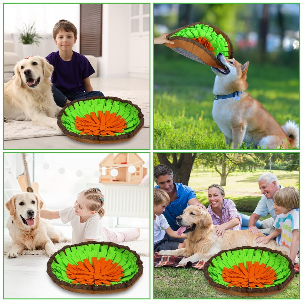 Tappeto Olfattivo Cane, 48 cm Tappetino antiscivolo per animali domestici con coulisse per appenderlo,tappetino per sniffare cibo,per l'allenamento Olfattivo lo Slow Food Sollievo Dallo Stress